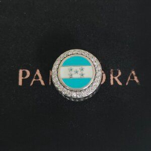 Pandora Honduras Flag Charm Bead Travel Vacation S925 Silver with box